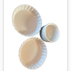 Lot of 3 Crate&Barrel small baking dishes oven safe